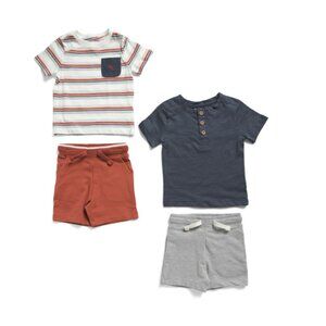 NWT TOMMY BAHAMA Infant Boys 4pc Tees and Shorts Cotton Blend Set